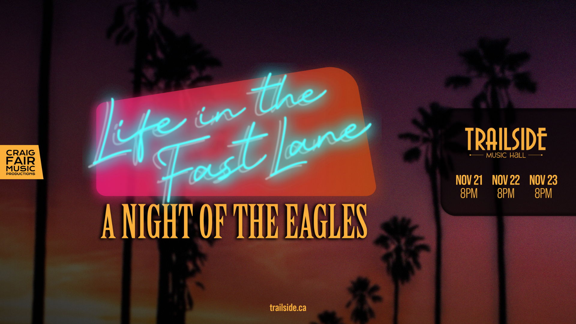A Night of the Eagles: Life In the Fast Lane - November 23rd - $50 ...
